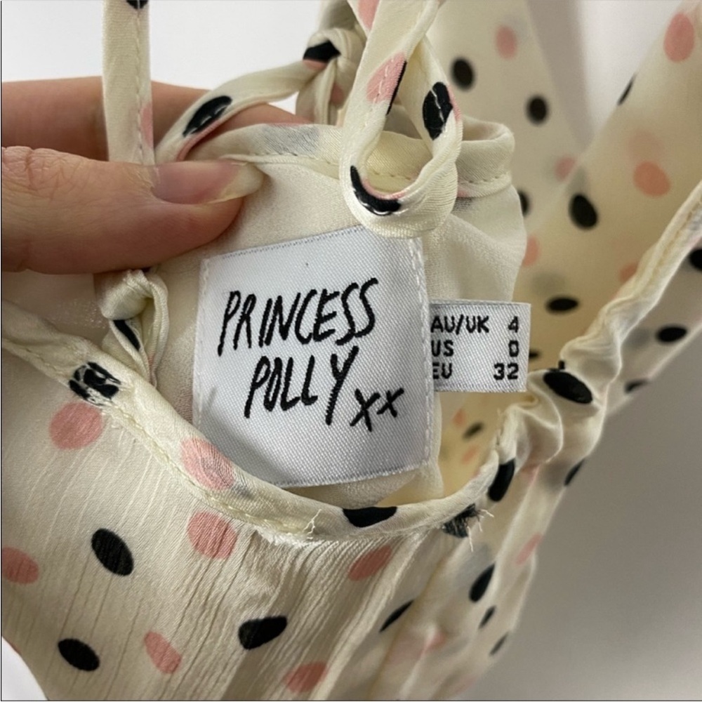 Princess Polly Garner Polka Dot Mini Slip Dress Size 0 - Picture 4 of 4